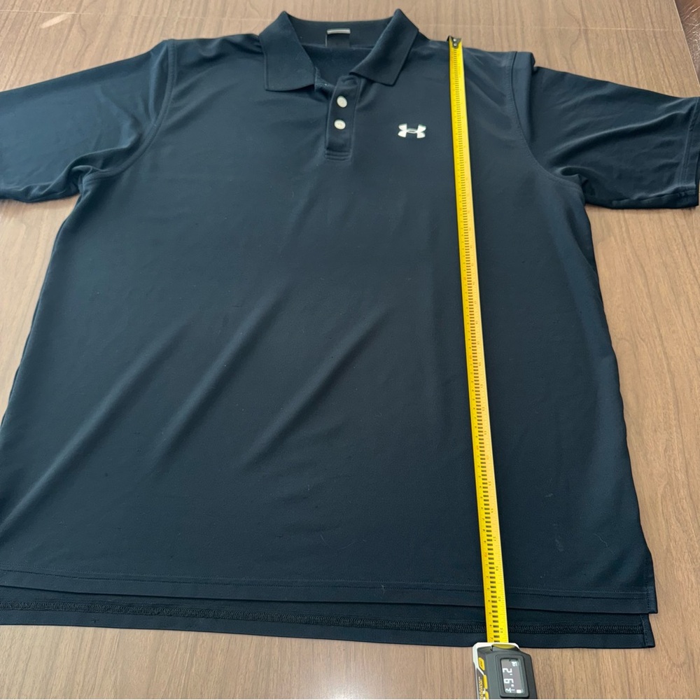 Under Armour Men’s XL Black Polo Shirt Golf Athleisure Casual Business - Picture 7 of 10